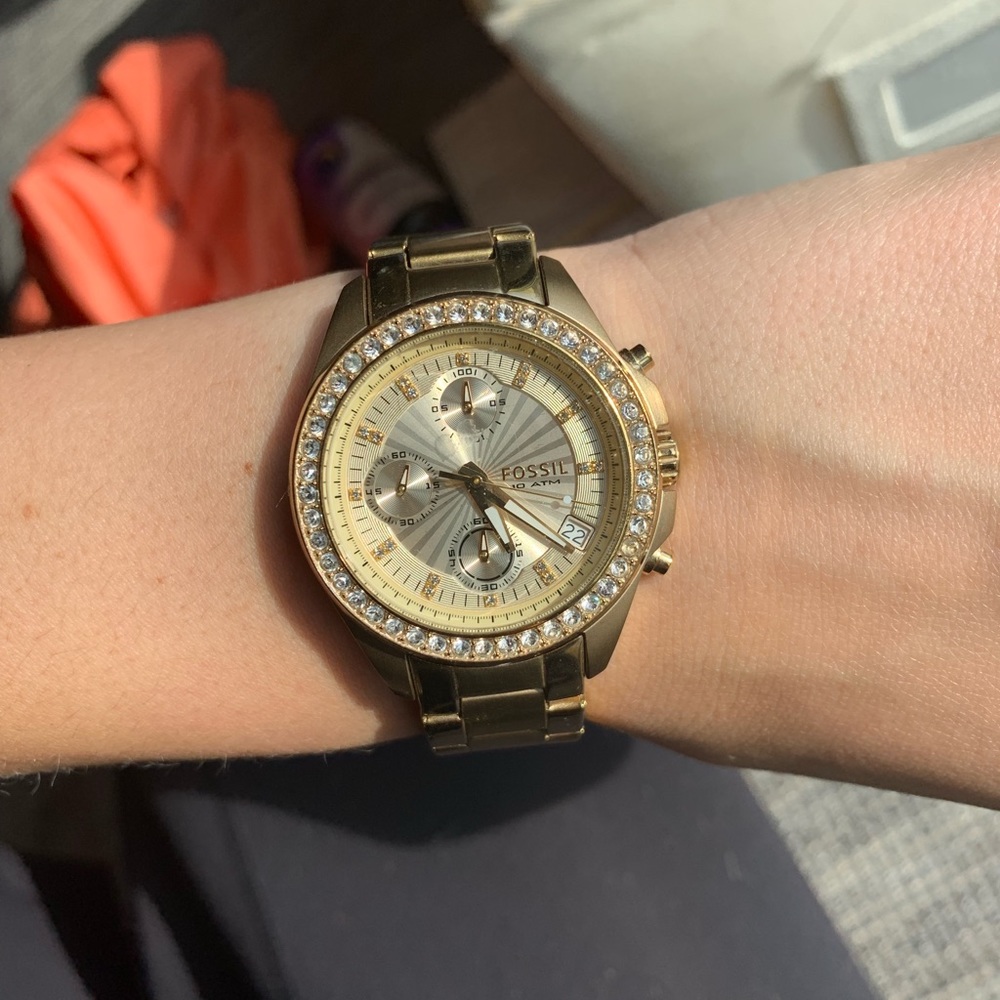 Fossil Women’s Riley Gold Watch
